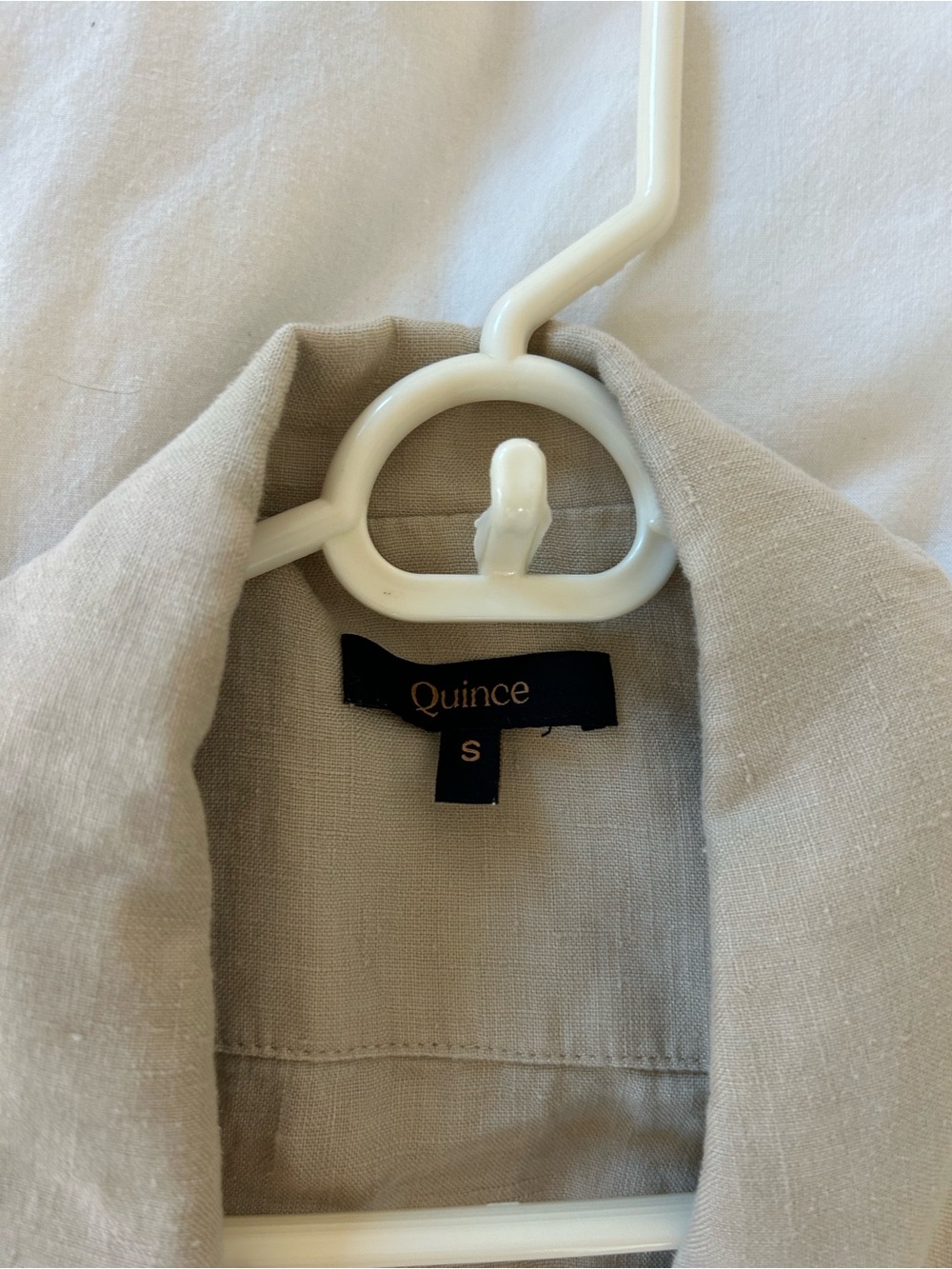 Quince Beige Short-Sleeve Linen Jacket - Picture 3 of 4